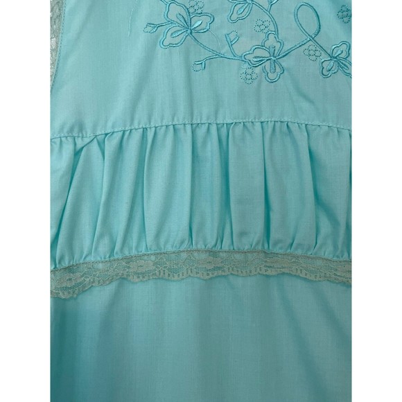 Nucci Intimates Woman’s Vintage Nightgown House Dress 3X Light Blue Button Front - Picture 9 of 16